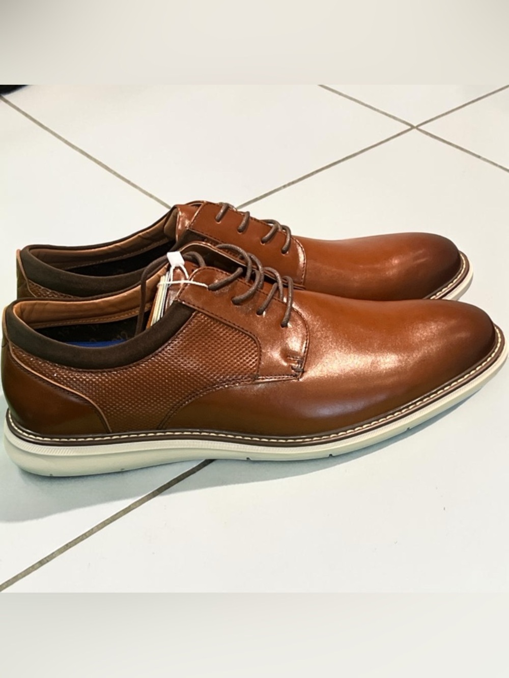 Nunn Bush Chase Men's Casual Leather Lace-Up Shoes in Brown